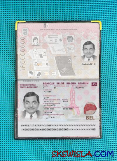 Belgia paszport 2022-obecnie fotowygląd, skan i fotorealistyczny snapshot, 2 w 1